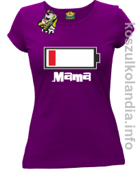 MAMA Bateria do ładowania - Koszulka damska - fioletowa