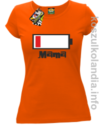 MAMA Bateria do ładowania - Koszulka damska - pomarańczowa