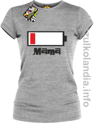 MAMA Bateria do ładowania - Koszulka damska - melanż