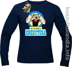 POPEYE StrongMan W końcu emerytura - Longsleeve męski - granatowa