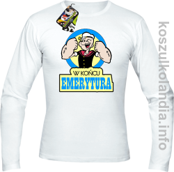 POPEYE StrongMan W końcu emerytura - Longsleeve męski - biała