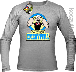 POPEYE StrongMan W końcu emerytura - Longsleeve męski - melanż