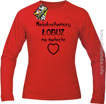 Najukochańszy łobuz na świecie - longsleeve - czerwony