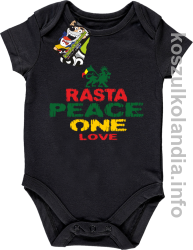 Rasta Peace ONE LOVE - body dziecięce - czarne