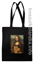 Mona Lisa z kotem - Torba EKO czarna 