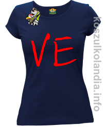 LO Część 2 LOVE Walentynki - koszulka damska - granatowa