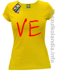 LO Część 2 LOVE Walentynki - koszulka damska - żółta