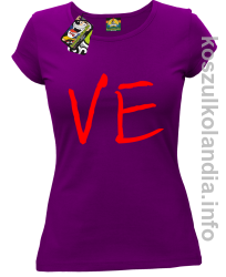 LO Część 2 LOVE Walentynki - koszulka damska - fioletowa