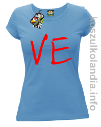 LO Część 2 LOVE Walentynki - koszulka damska - błękitna