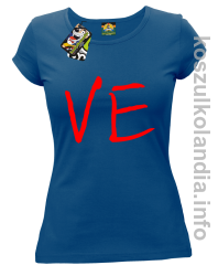 LO Część 2 LOVE Walentynki - koszulka damska - niebieska