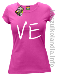 LO Część 2 LOVE Walentynki - koszulka damska - różowa