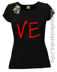 LO Część 2 LOVE Walentynki - koszulka damska - czarna