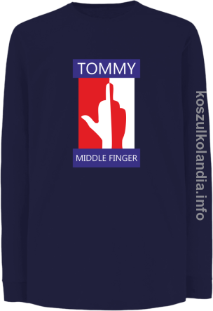 Tommy Middle Finger - Longsleeve dziecięcy - granatowa