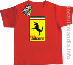 Unicorn Italia Parody Ferrari - koszulka dziecięca 11