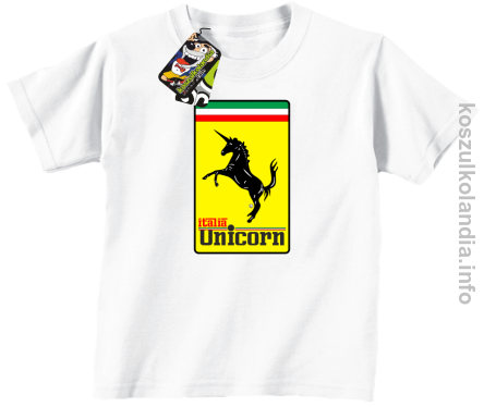 Unicorn Italia Parody Ferrari - koszulka dziecięca 2