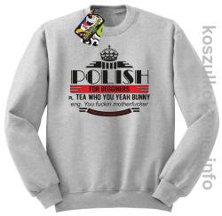 Polish for begginers Teas Who You Yeah Bunny - Bluza męska standard bez kaptura melanz 