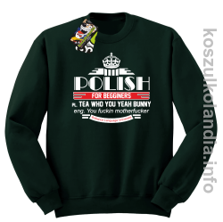 Polish for begginers Teas Who You Yeah Bunny - Bluza męska standard bez kaptura butelkowa 