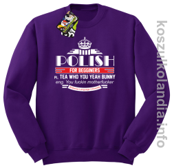 Polish for begginers Teas Who You Yeah Bunny - Bluza męska standard bez kaptura fiolet 