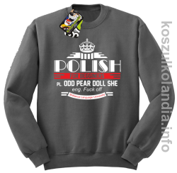 Polish for begginers Odd Pear Doll She - Bluza męska standard bez kaptura szara 