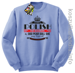 Polish for begginers Odd Pear Doll She - Bluza męska standard bez kaptura błękit 