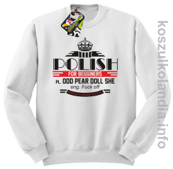Polish for begginers Odd Pear Doll She - Bluza męska standard bez kaptura biała 
