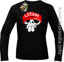 Czekał aż zrozumie kobietę - Longsleeve męski czarny 