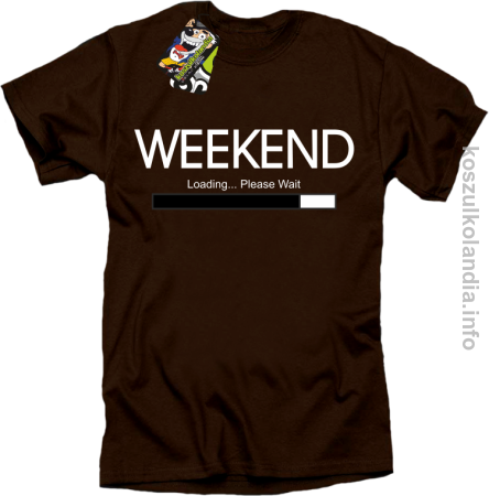 Weekend PLEASE WAIT - koszulka męska