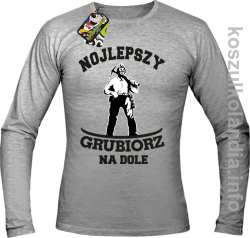 Nojlepszy Grubiorz na dole -  Longsleeve męski melanż 