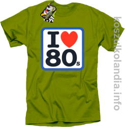 I love 80 - koszulka męska - kiwi