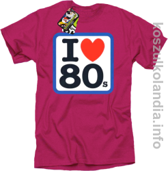 I love 80 - koszulka męska - fuksja