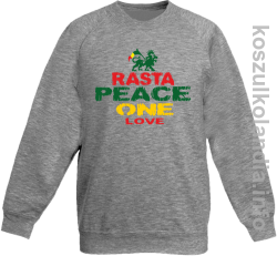 Rasta Peace ONE LOVE - bluza bez kaptura dziecięca - melanż