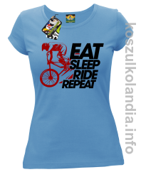 EAT SLEEP Ride Repeat błękitny