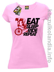EAT SLEEP Ride Repeat różowy