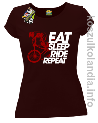 EAT SLEEP Ride Repeat brązowy