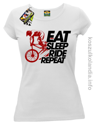 EAT SLEEP Ride Repeat biały