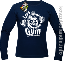 LORD Gym Stop wishing Start Doing - Longsleeve męski granat