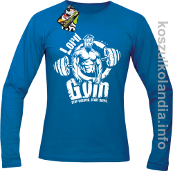 LORD Gym Stop wishing Start Doing - Longsleeve męski niebieski