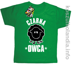 Czarna owca - Black Sheep -koszulka dziecięca - zielona