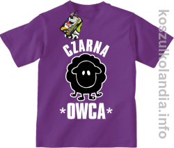 Czarna owca - Black Sheep -koszulka dziecięca - fioletowa