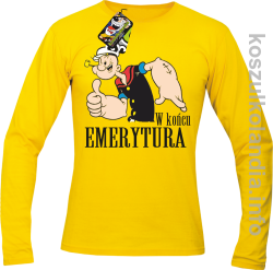 POPEYE OK w Końcu emerytura - Longsleeve męski - żółta