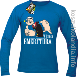 POPEYE OK w Końcu emerytura - Longsleeve męski - niebieska