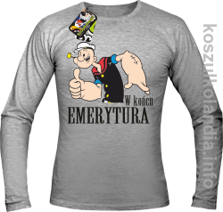 POPEYE OK w Końcu emerytura - Longsleeve męski - melanż