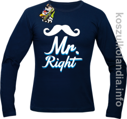 Mr Right - Longsleeve męski - granatowa