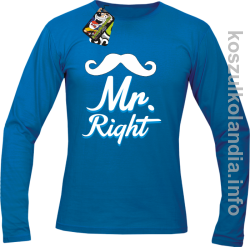 Mr Right - Longsleeve męski - niebieska