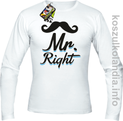 Mr Right - Longsleeve męski - biała