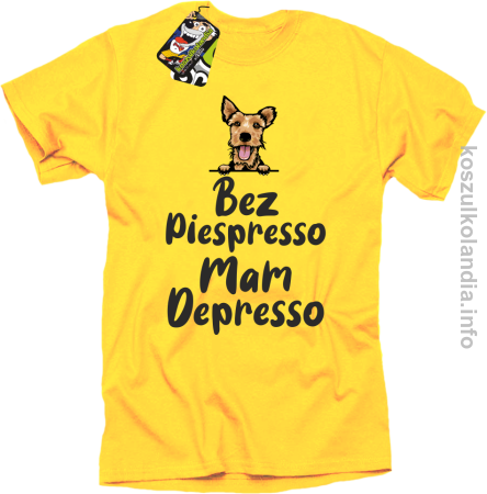 Bez piespresso Mam Depresso - koszulka męska