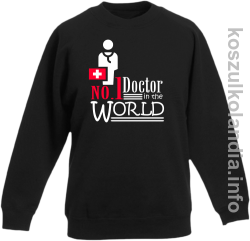No.1 Doctor in the world - bluza bez kaptura dziecięca - czerwona