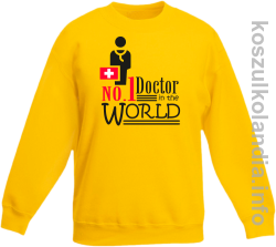 No.1 Doctor in the world - bluza bez kaptura dziecięca - żółta