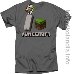 I love minecraft -  koszulka męska - szara