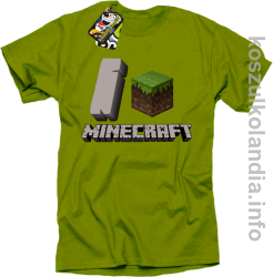 I love minecraft -  koszulka męska - kiwi